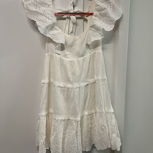 MINKPINK white mini dress with tie back